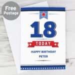 Personalised Star & Banner Design Birthday Greeting Card - Image 5