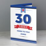 Personalised Star & Banner Design Birthday Greeting Card - Image 6