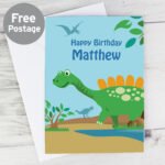 Personalised Children's Dinosaur Themed Greeting Card - Image 3