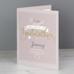 Personalised 'I Am Glad That You're My Godmother' Greeting Card