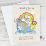 Personalised Children's Noah's Ark Themed Greeting Card