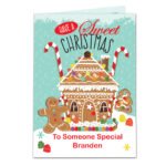Personalised Gingerbread House Design 'Have A Sweet Christmas' Card - Image 4