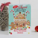 Personalised Gingerbread House Design 'Have A Sweet Christmas' Greeting Card - Image 3