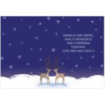 Personalised Reindeer Couple 'Merry Christmas' Card - Image 3