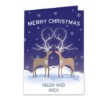 Personalised Reindeer Couple 'Merry Christmas' Greeting Card - Image 5