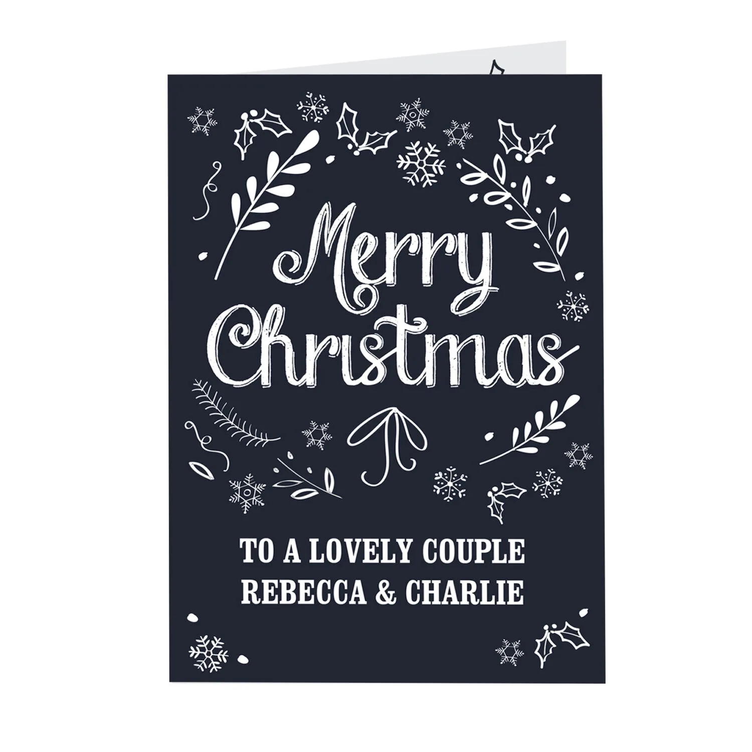 Personalised 'Merry Christmas' Frost Design Card - Image 3