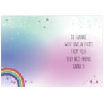 Personalised Rainbow Unicorn Design Greeting Card - Image 4
