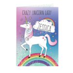 Personalised Rainbow Unicorn Design Greeting Card - Image 5