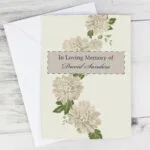 Personalised Gold Floral Design Greeting Card