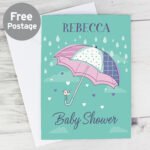 Personalised 'Baby Shower' Umbrella Design Greeting Card - Image 2