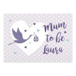 Personalised 'Mum to Be' Stork Design Greeting Card - Image 4