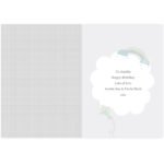 Personalised Children's Hessian Giraffe & Elephant Design Birthday Card - Image 4