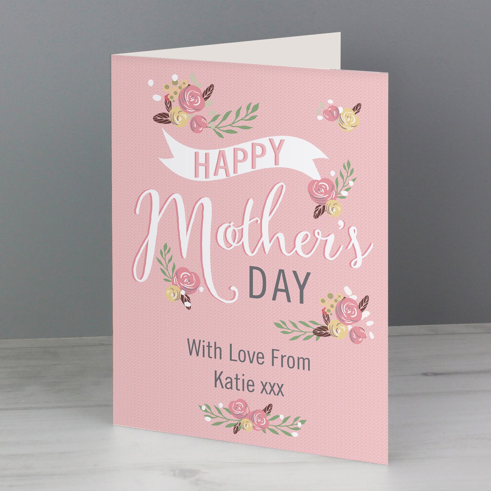 GC00543 Personalised Floral Bouquet Design 'Happy Mother's Day' Card Personalised Floral Bouquet Design 'Happy Mother's Day' Card - Image 1