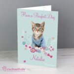 Personalised Rachael Hale Cute Kitten Greeting Card