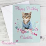 Personalised Rachael Hale Cute Kitten Greeting Card - Image 2