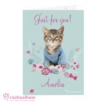 Personalised Rachael Hale Cute Kitten Greeting Card - Image 5