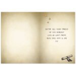 Personalised Gold Stars Design 'On Your Graduation' Card - Image 3