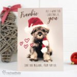 Personalised Rachael Hale 'All I Want For Christmas Is You' Puppy Card - Image 3