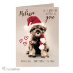 Personalised Rachael Hale 'All I Want For Christmas Is You' Puppy Card - Image 4