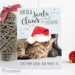 Personalised Rachael Hale 'Santa Claws Is Coming To Town' Christmas Cat Card - Image 4