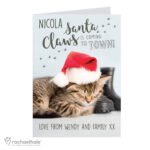 Personalised Rachael Hale 'Santa Claws Is Coming To Town' Christmas Cat Card - Image 5