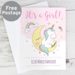 Personalised Baby Unicorn Design Greeting Card - Image 2