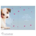 Personalised Rachael Hale 'Just for You' Puppy Card - Image 2