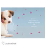 Personalised Rachael Hale 'Just for You' Puppy Card - Image 2