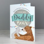 Personalised 'I Love You Daddy Bear' Greeting Card - Image 3