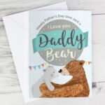 Personalised 'I Love You Daddy Bear' Greeting Card - Image 4