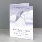 Personalised 'Guardian Angels From Above' Memorial Card