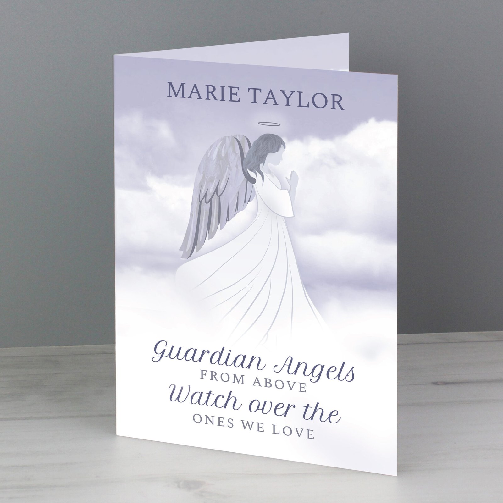GC00584 Personalised 'Guardian Angels From Above' Memorial Card Personalised 'Guardian Angels From Above' Memorial Card - Image 1