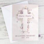 Personalised Floral Cross Design Greeting Card - Image 3