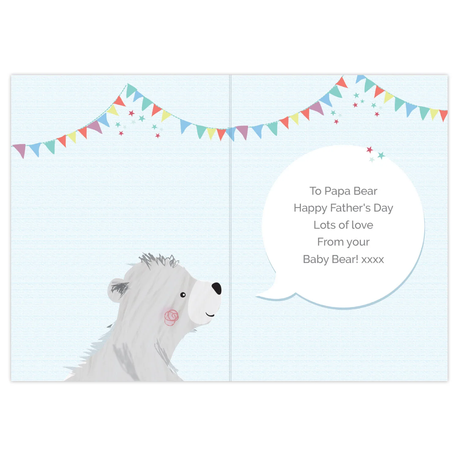 Personalised Daddy Bear 'Happy 1st Father's Day' Card - Image 2