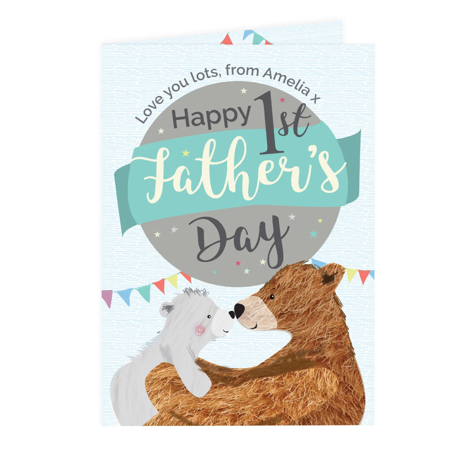 Personalised Daddy Bear 'Happy 1st Father's Day' Card - Image 6