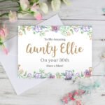 Personalised Gold Floral Watercolour Design Greeting Card - Image 3