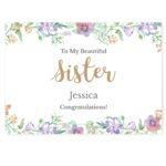Personalised Gold Floral Watercolour Design Greeting Card - Image 6