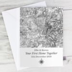Personalised 1805 - 1874 Old Series Map Compass Motif Greeting Card