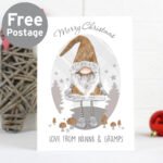 Personalised 'Merry Christmas' Gonk Design Card - Image 3