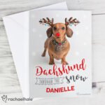 Personalised Rachael Hale 'Dachshund Through The Snow' Christmas Card - Image 4