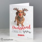Personalised Rachael Hale 'Dachshund Through The Snow' Christmas Card - Image 5