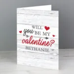 Personalised 'Will You Be My Valentine?' Card
