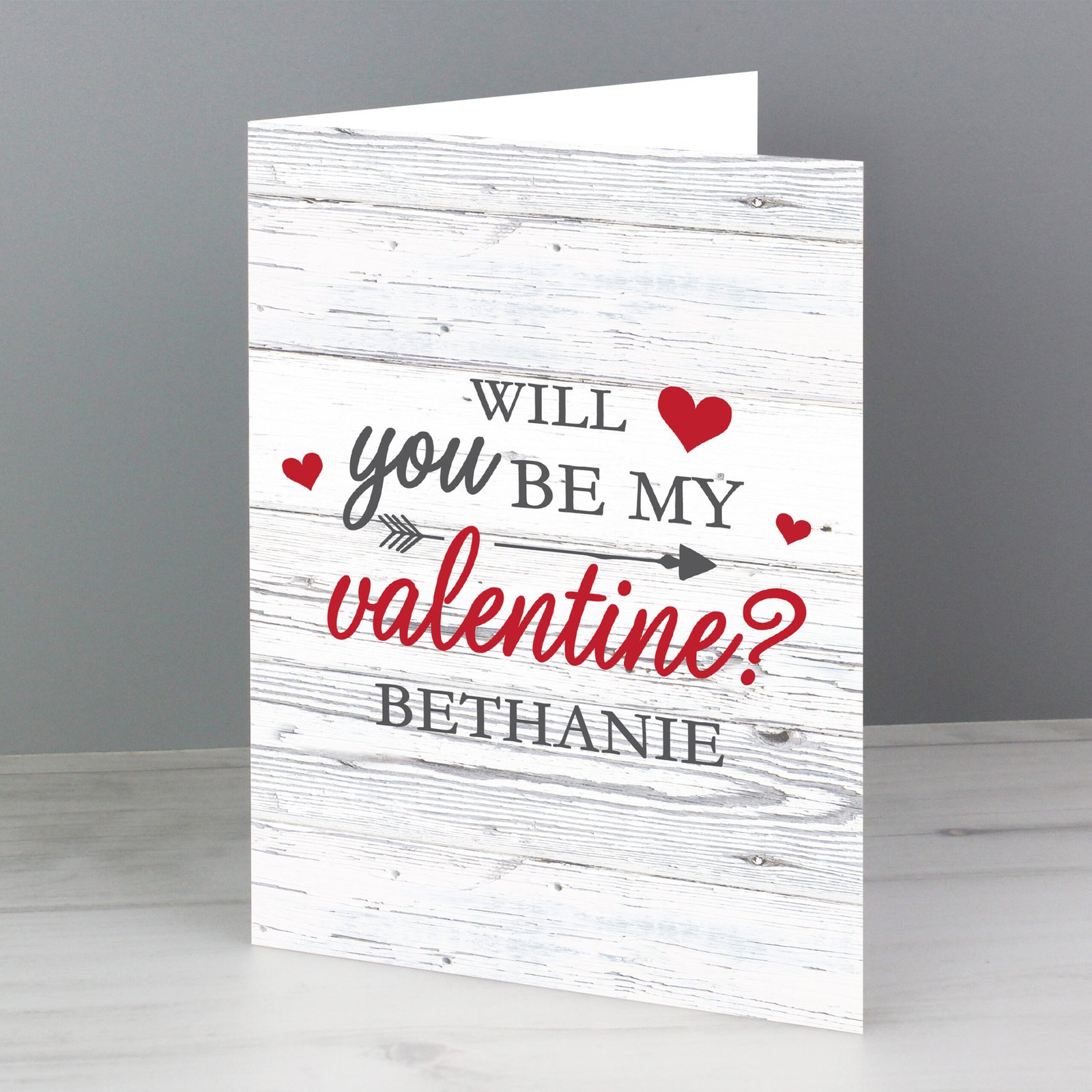 GC00620 Personalised 'Will You Be My Valentine' Card Personalised 'Will You Be My Valentine?' Card - Image 1