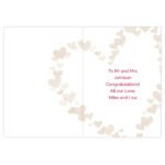 Personalised 'Mr & Mrs' Wedding/Anniversary Confetti Hearts Design Card - Image 2