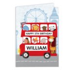Personalised London Bus & Animals Birthday Card - Image 6