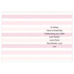 Personalised Gold Numbers & Pink Stripe Design Birthday Card - Image 2