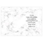 Personalised Marble & Rose Gold Design Birthday Card - Image 2