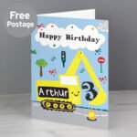 Personalised Children's Digger Themed Birthday Card - Image 3