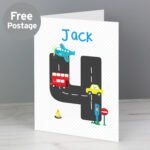 Personalised Children's Vehicles Design Birthday Card - Image 5