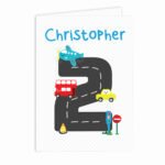 Personalised Children's Vehicles Design Birthday Card - Image 6